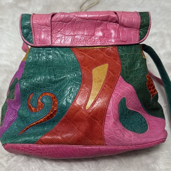 Sharif Multicolor Patchwork Leather Crossbody Bag - Picture 13 of 16